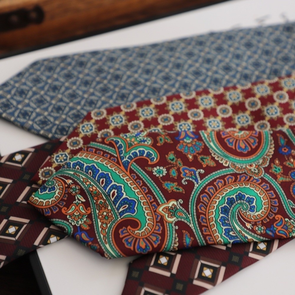 Elegant Formal Men'S Wear - Moda Zarif Paisley Kravat 9 cm
