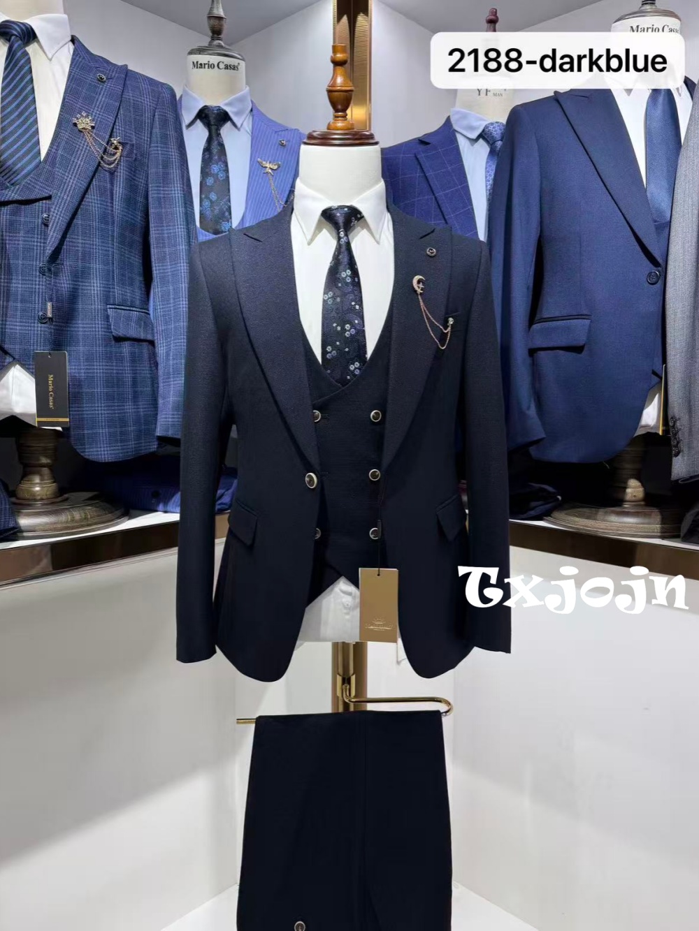 Men Formal Wear Clothes - Koyu Mavi Erkek Resmi Takım Elbise