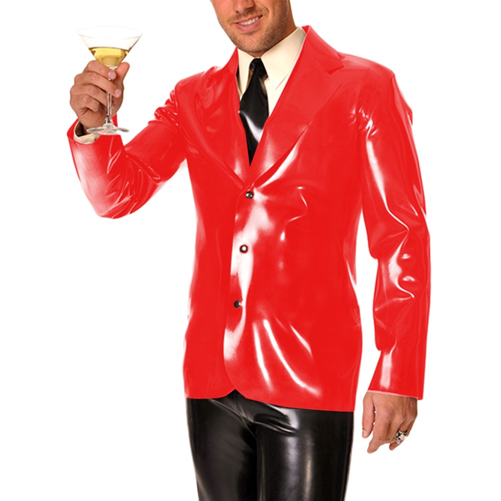Erkek Uzun Kollu Vinil PVC Der - Men Formal Wear Look incelemesi ve fiyatı