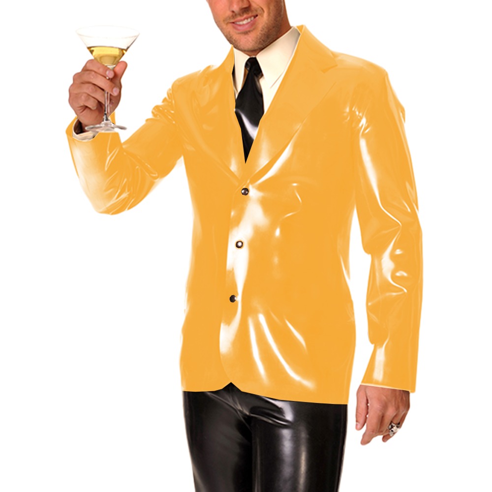 Erkek Uzun Kollu Vinil PVC Der - Men Formal Wear Look incelemesi ve fiyatı