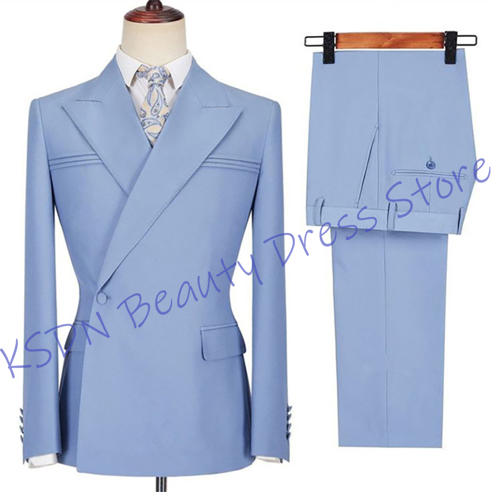 Zarif Erkek Gökyüzü Mavisi Tak - Elegant Formal Men'S Wear incelemesi ve fiyatı