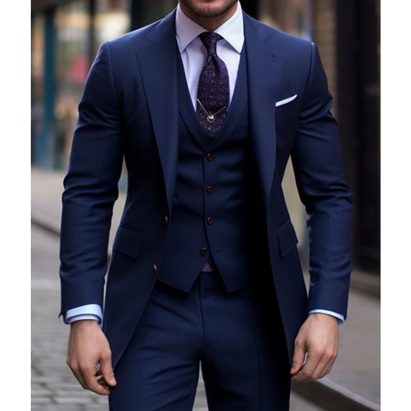 Lacivert 3 Parça Rahat Erkek T - Men'S Formal Wear In Wedding incelemesi ve fiyatı