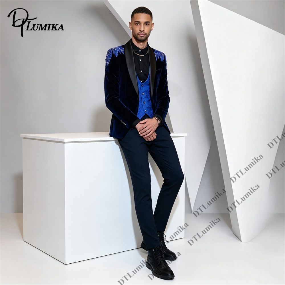 Peagent Erkekler 3 Parça Kadif - Men'S Formal Wear In Wedding incelemesi ve fiyatı