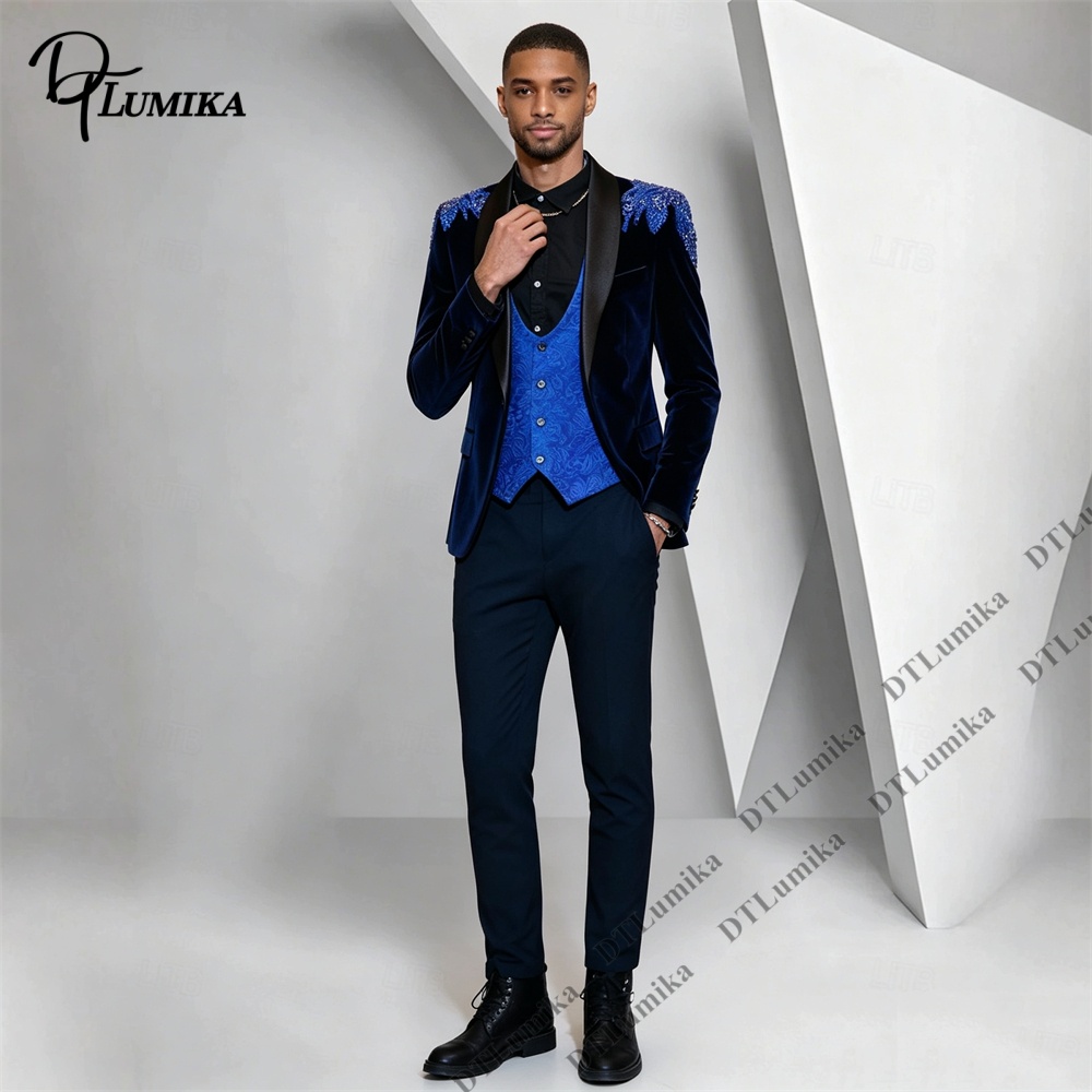 Peagent Erkekler 3 Parça Kadif - Men'S Formal Wear In Wedding incelemesi ve fiyatı